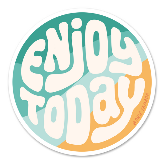 Enjoy Today Lettering Beach Break Sticker