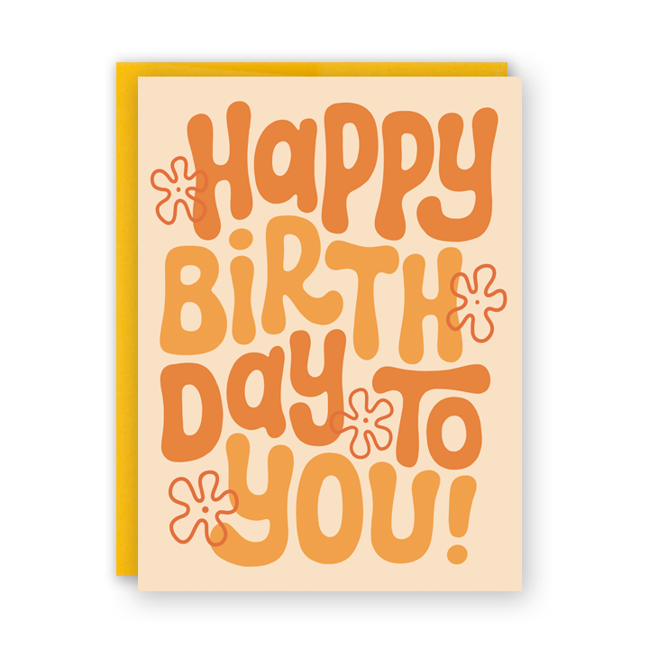 Floral Happy Birthday Greeting Card