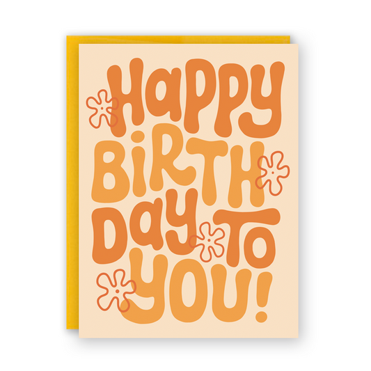Floral Happy Birthday Greeting Card