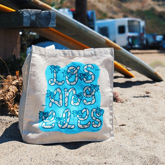 Los Angeles Palm Tree Canvas Tote Bag