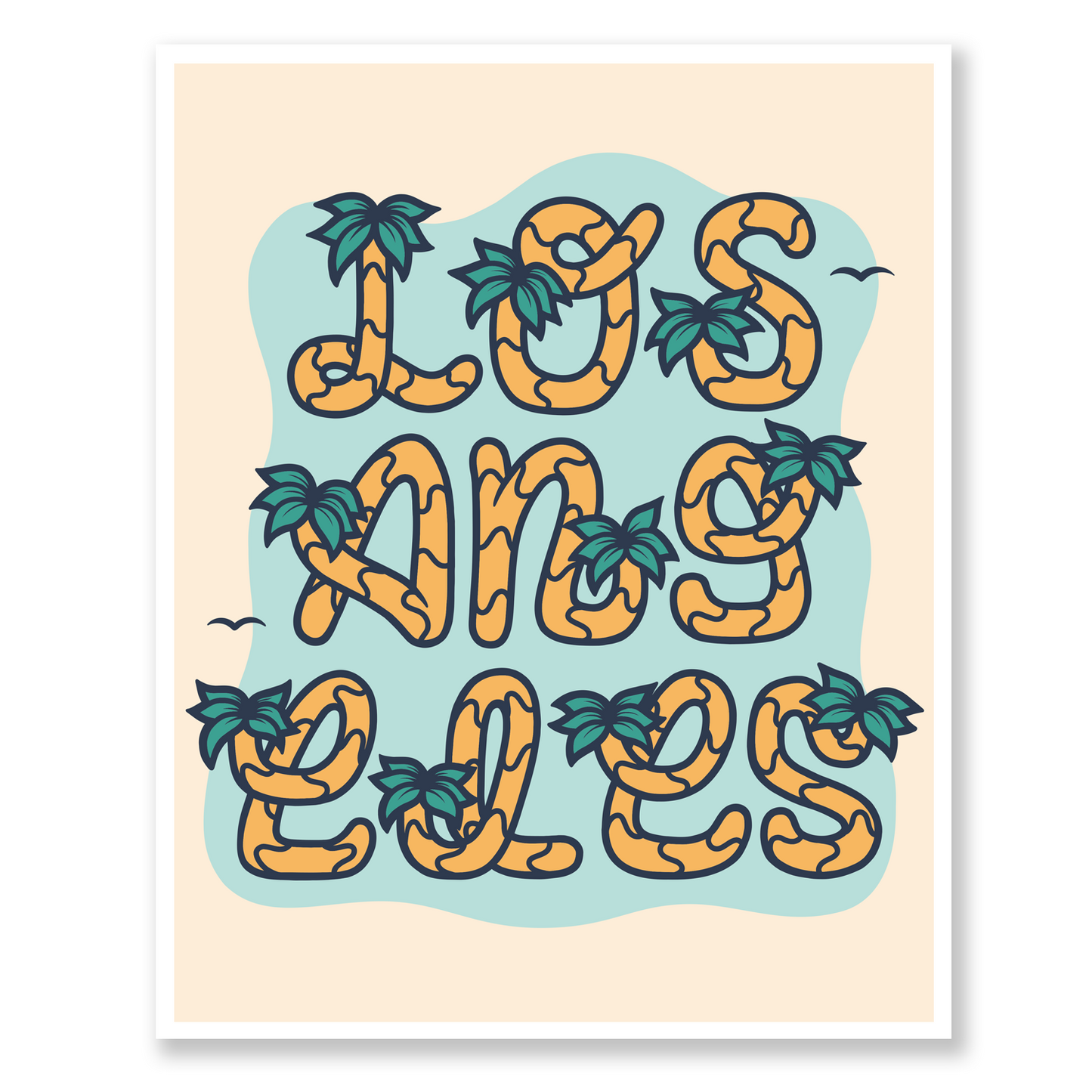 Los Angeles Palm Tree Wall Art Print