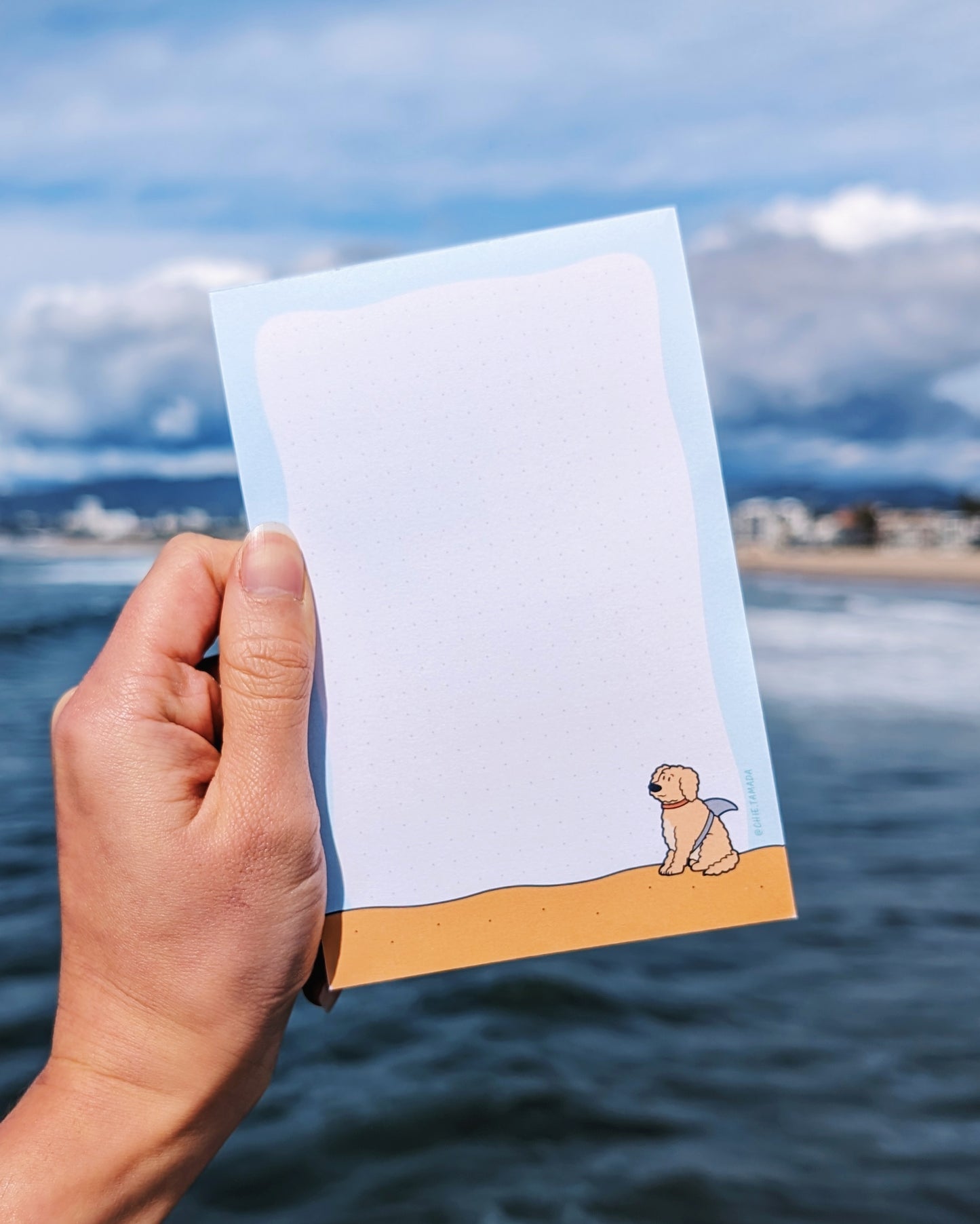 Golden Doodle Shark 4"x6" Dotted Grid Notepad