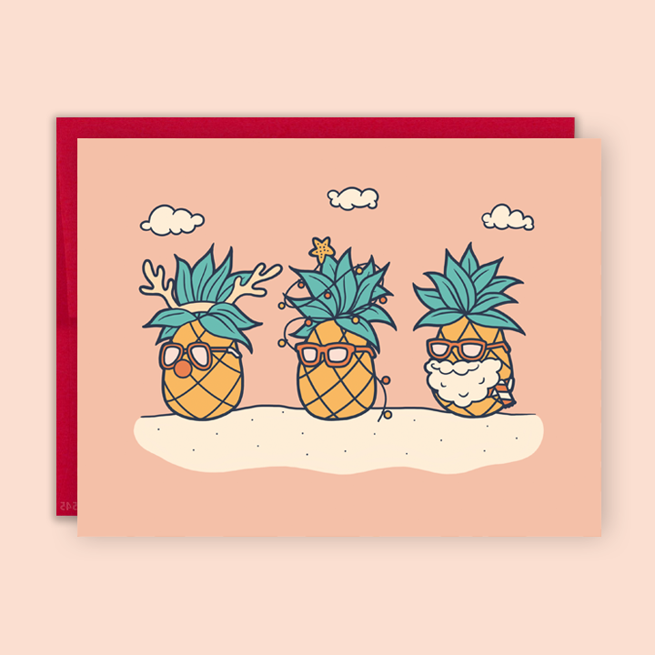 Pineapple Trio Holiday Card