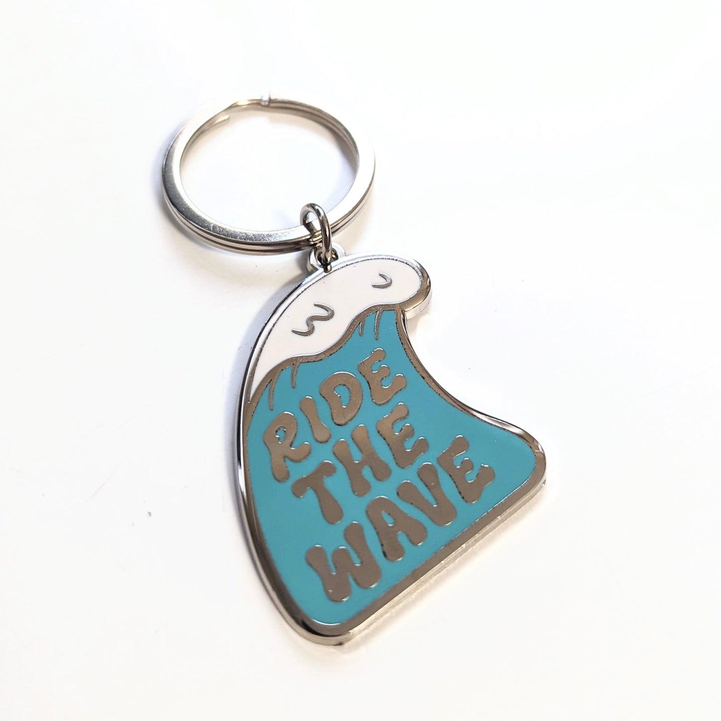 Ride The Wave Enamel Keychain