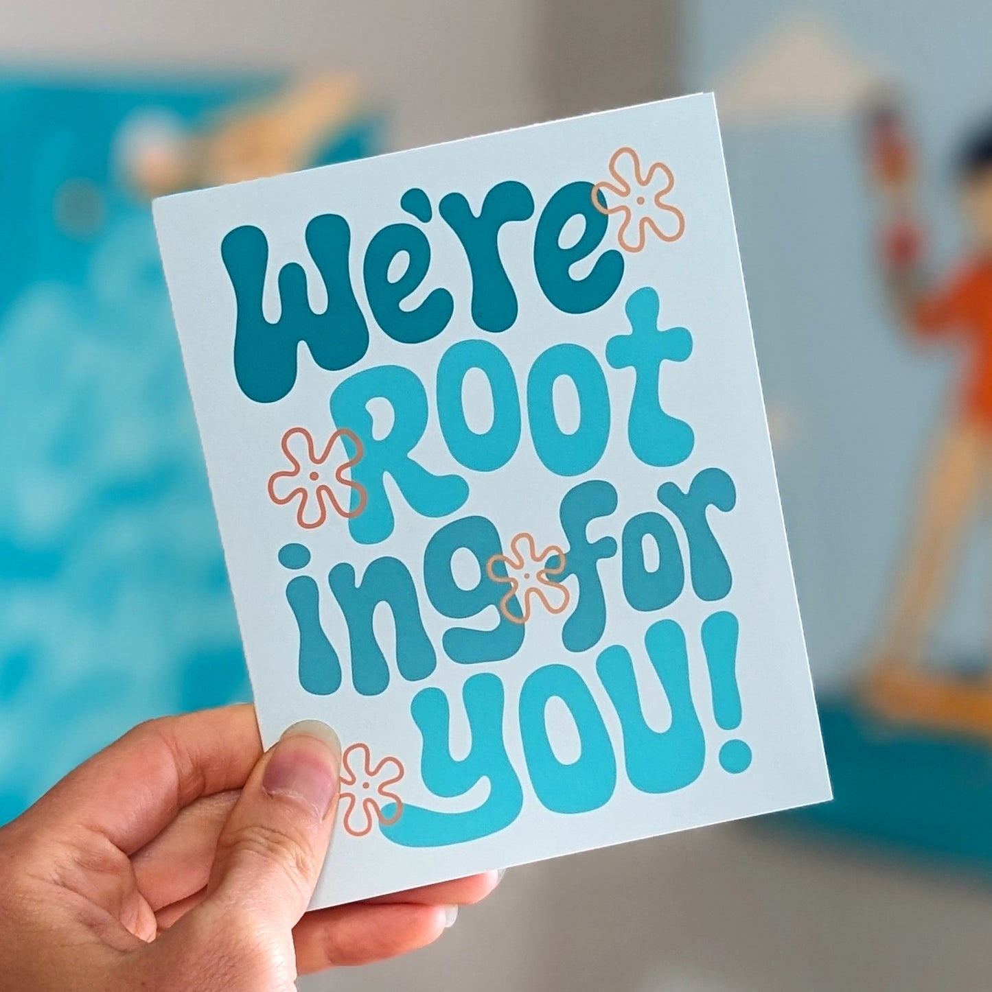 Flower Rooting For You Greeting Card