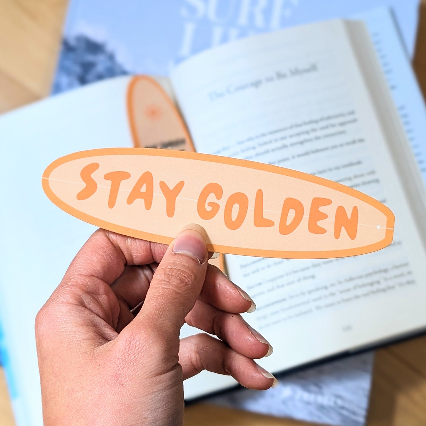 Stay Golden Surfboard Bookmark