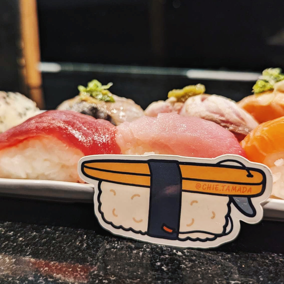 Tamago Sushi Surfboard Sticker