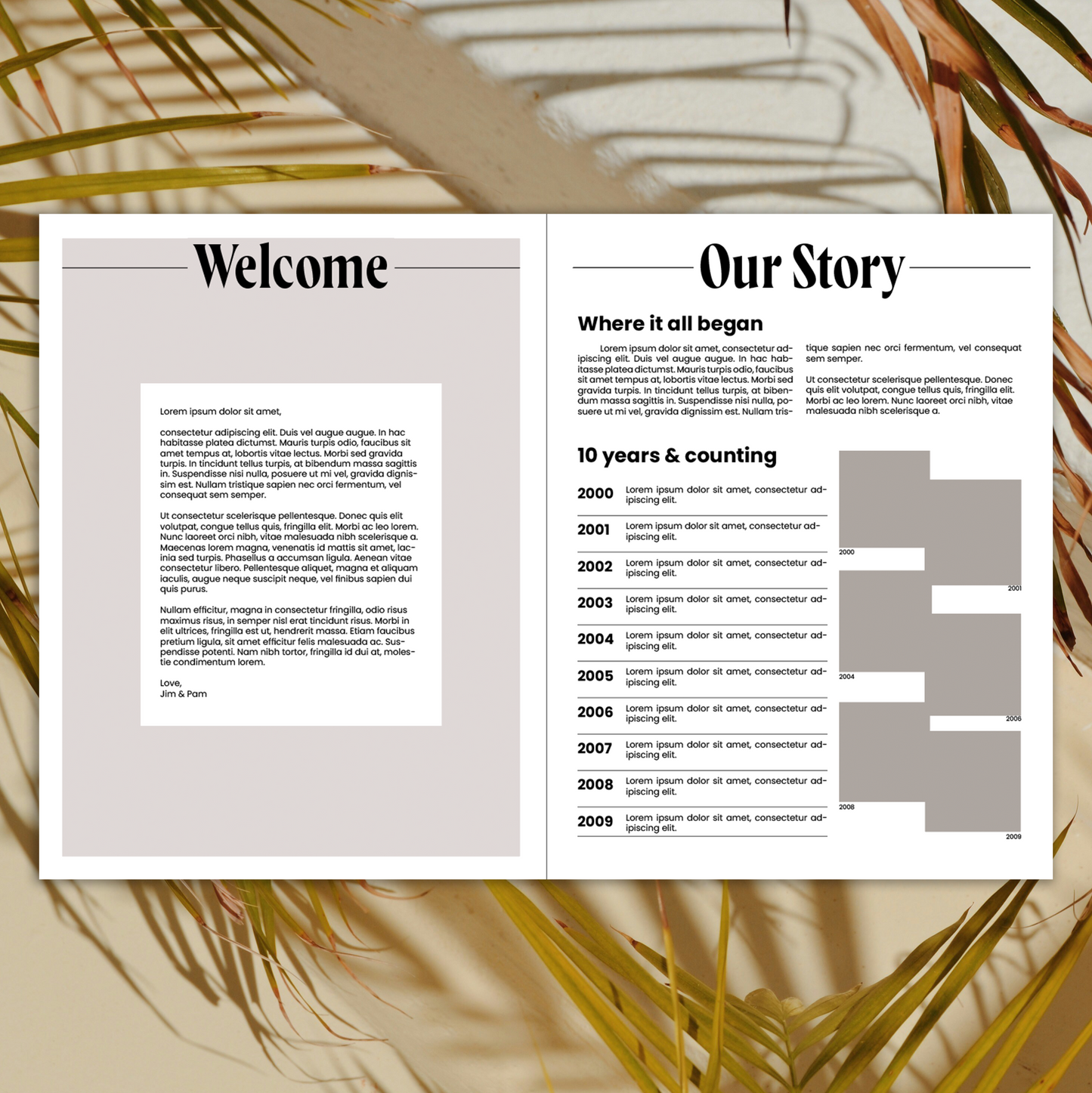 Custom Wedding Newspaper Indesign Template