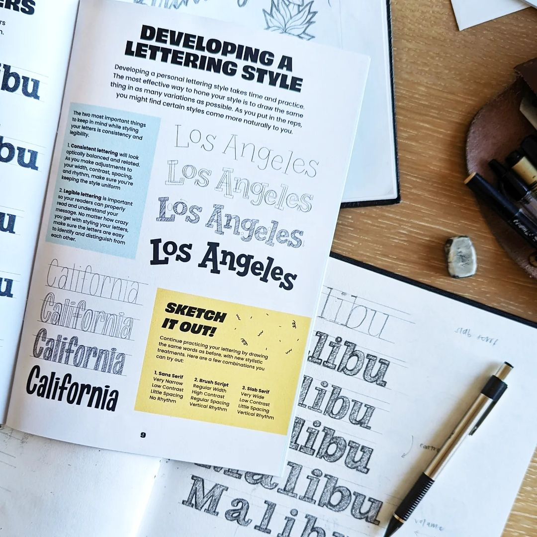 The Art of Illustrated Lettering | Illustration and Lettering Guide Book for Beginners