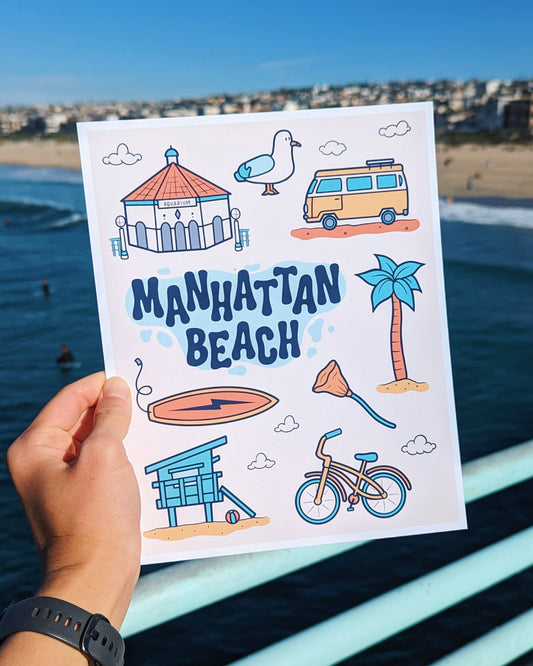 Manhattan Beach California Surf City Wall Art Print