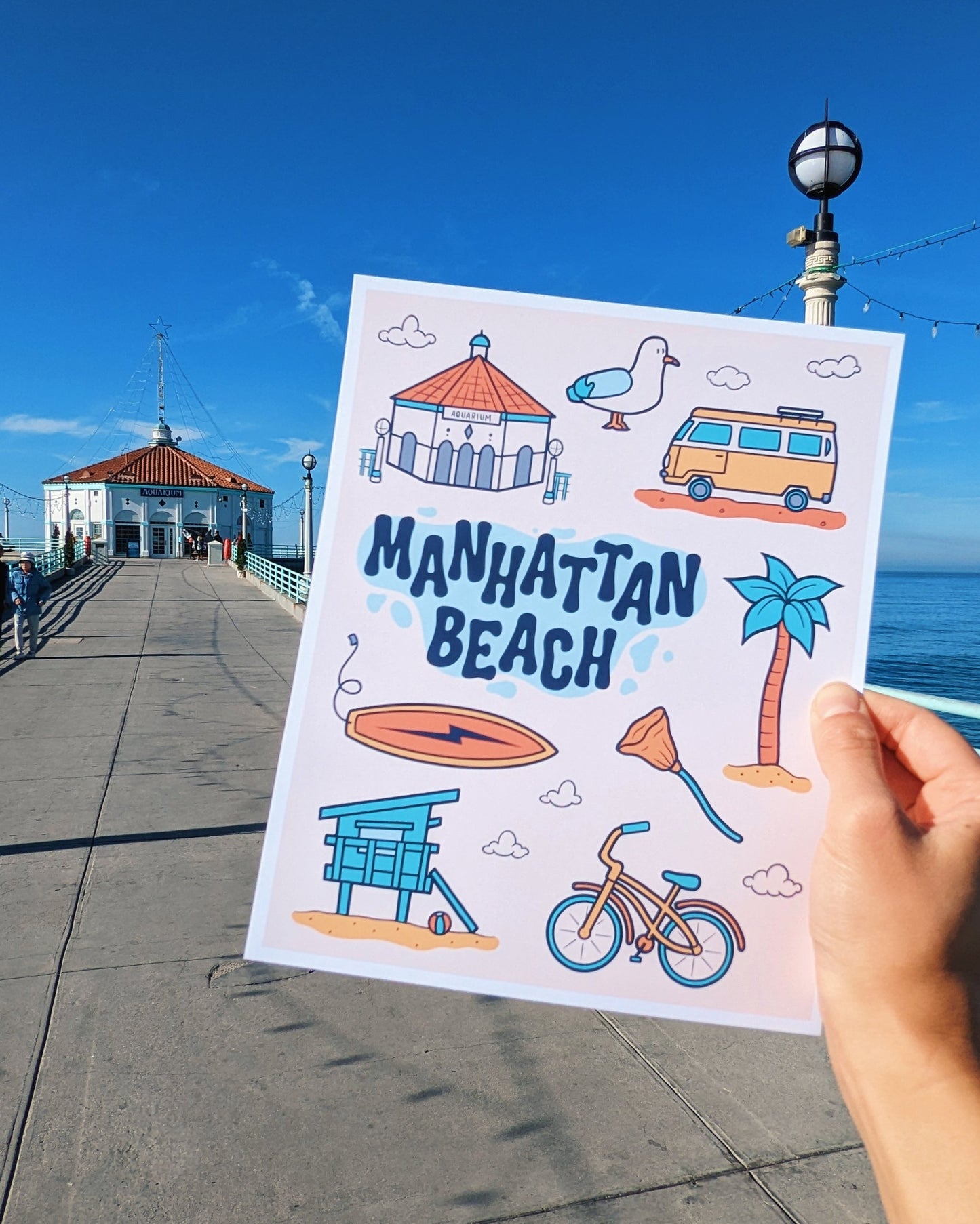 Manhattan Beach California Surf City Wall Art Print