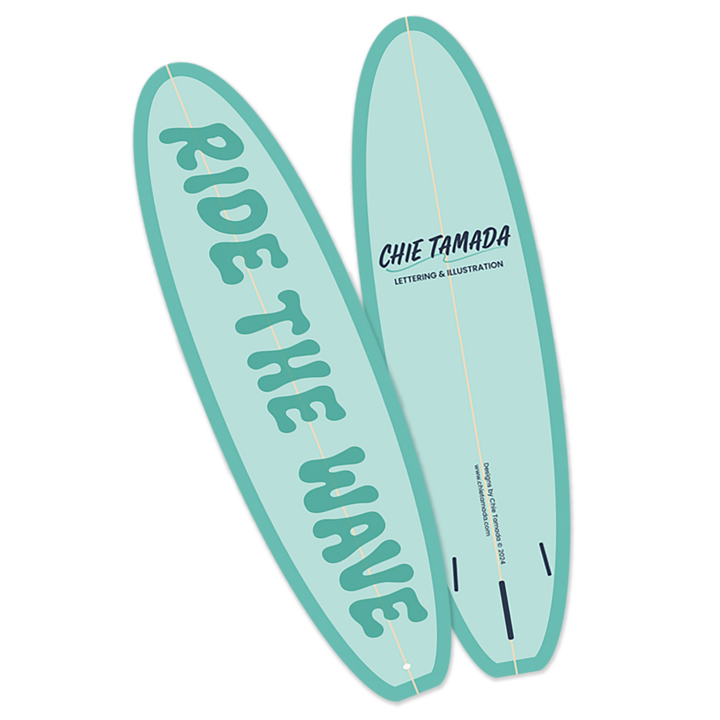 Ride The Wave Surfboard Bookmark