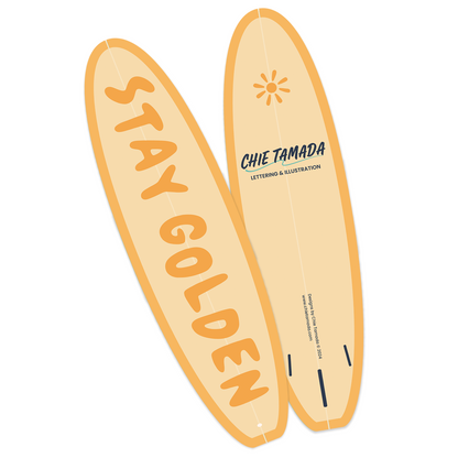 Stay Golden Surfboard Bookmark