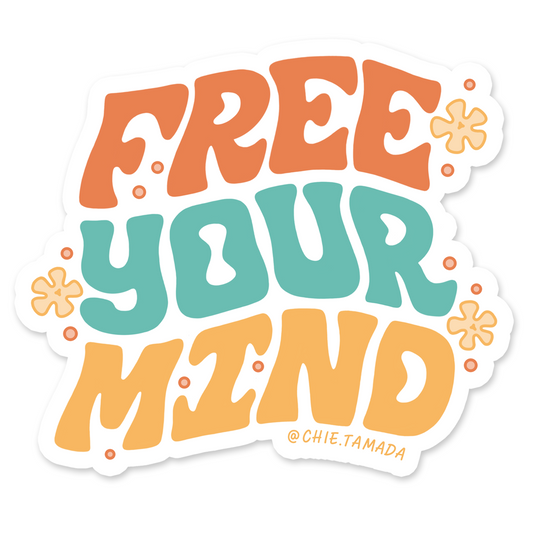 Free Your Mind Floral Sticker