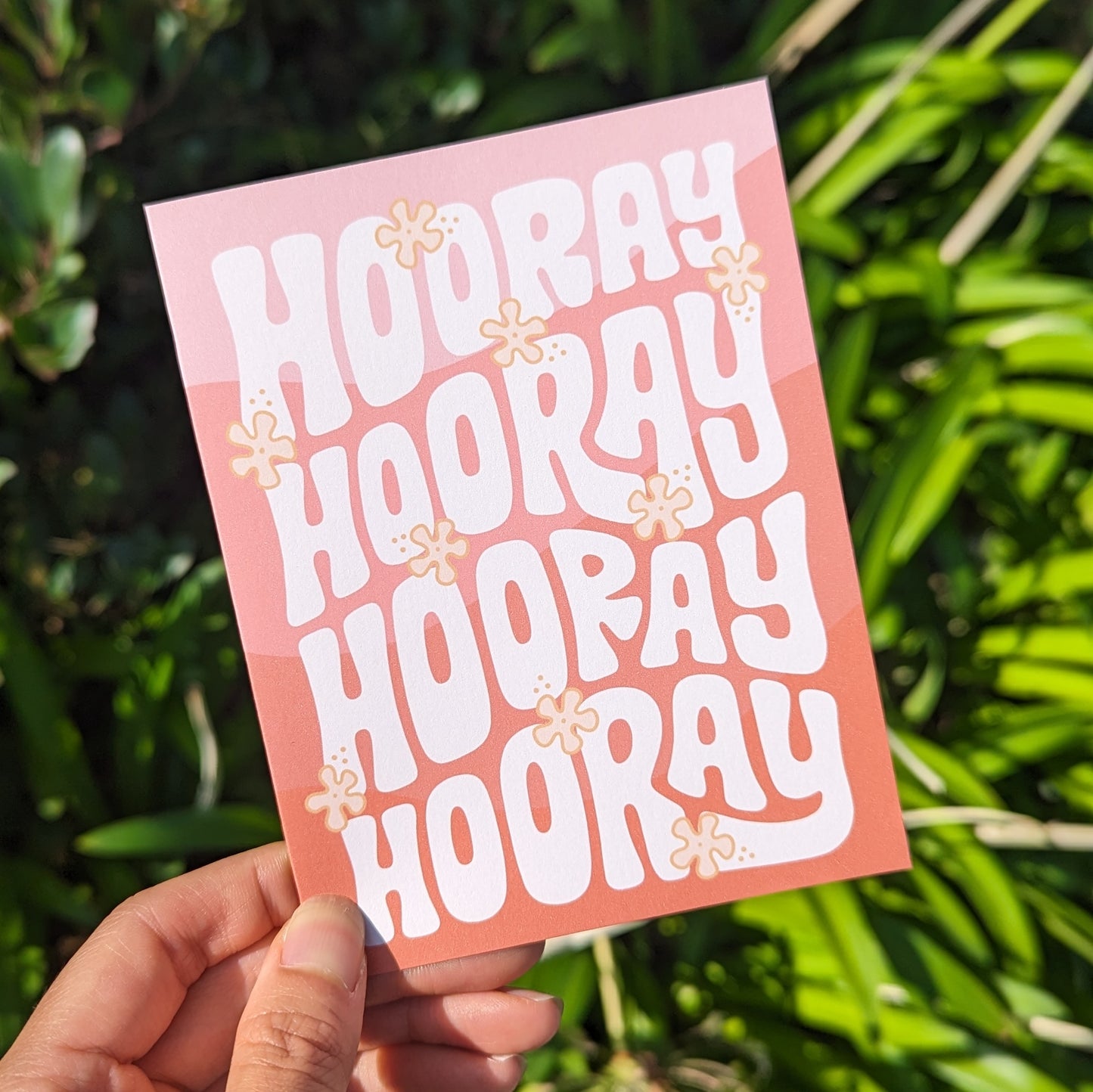 Groovy Lettering Hooray Celebration Card