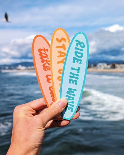 Ride The Wave Surfboard Bookmark