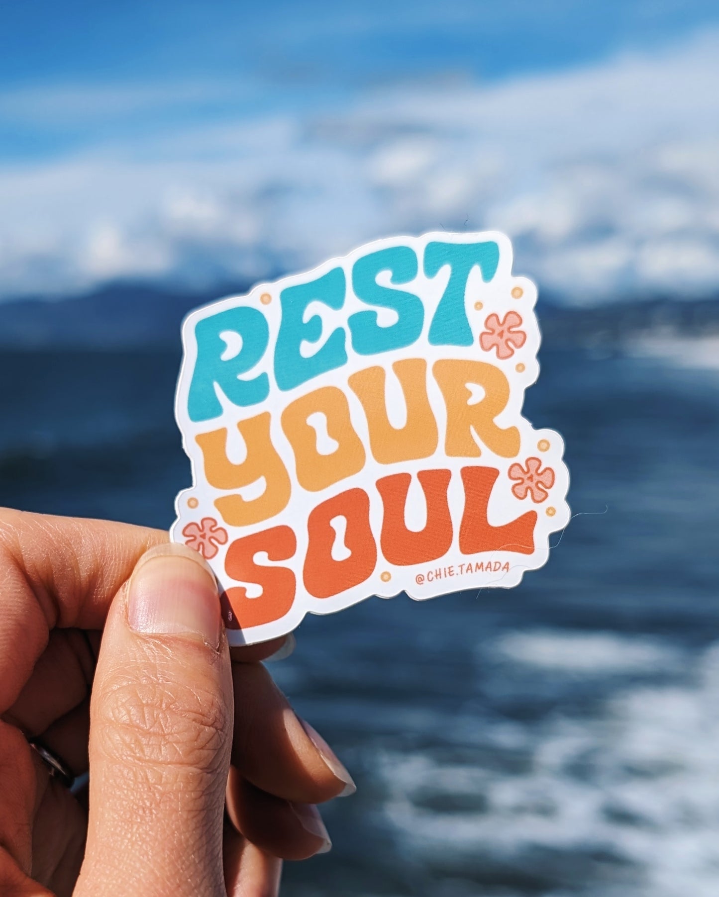 Rest Your Soul Floral Sticker