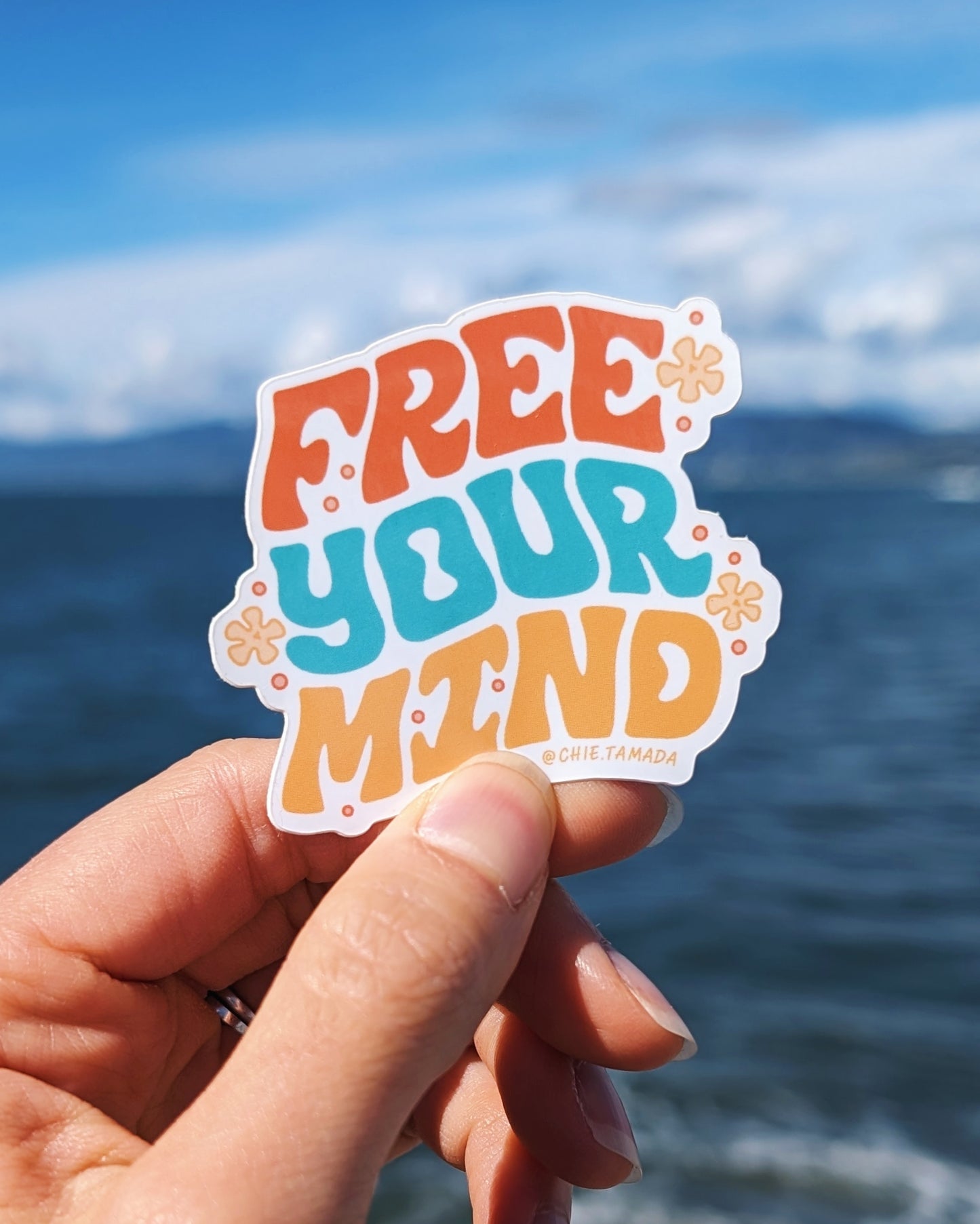 Free Your Mind Floral Sticker