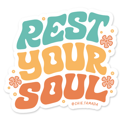Rest Your Soul Floral Sticker