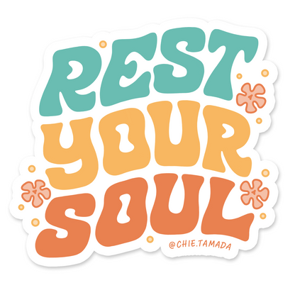 Rest Your Soul Floral Sticker