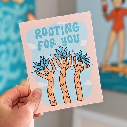 Palm Tree Rooting For You Greeting Card