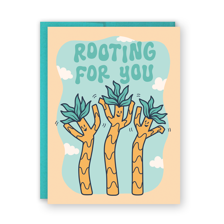 Palm Tree Rooting For You Greeting Card
