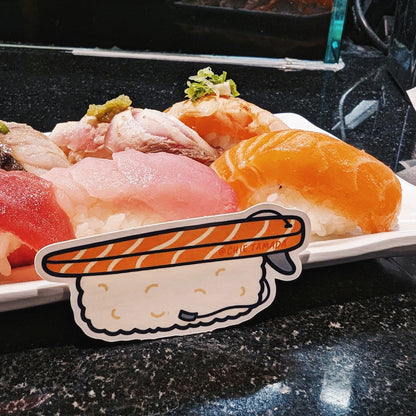 Salmon Sushi Surfboard Sticker