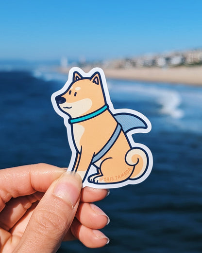 Shiba Inu Dog Shark Sticker
