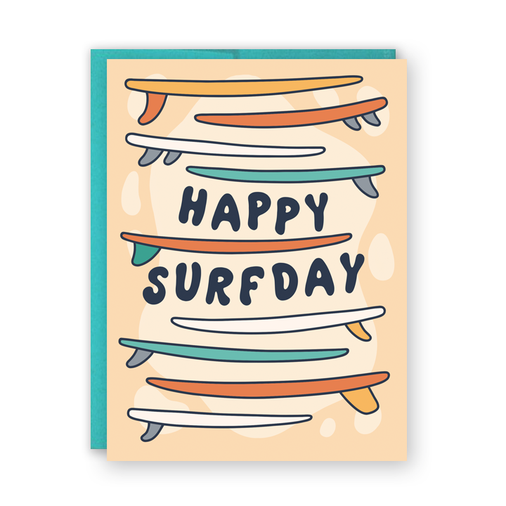 Happy Birthday Surfer Greeting Card